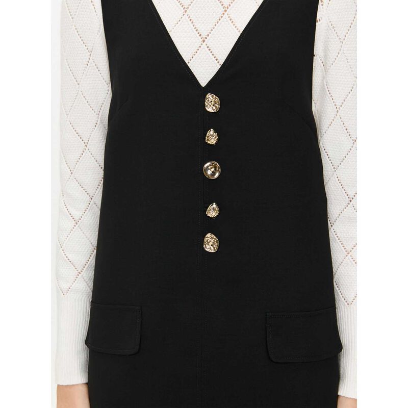 Veronika Maine Double Weave Button Tunic Dress image number 2